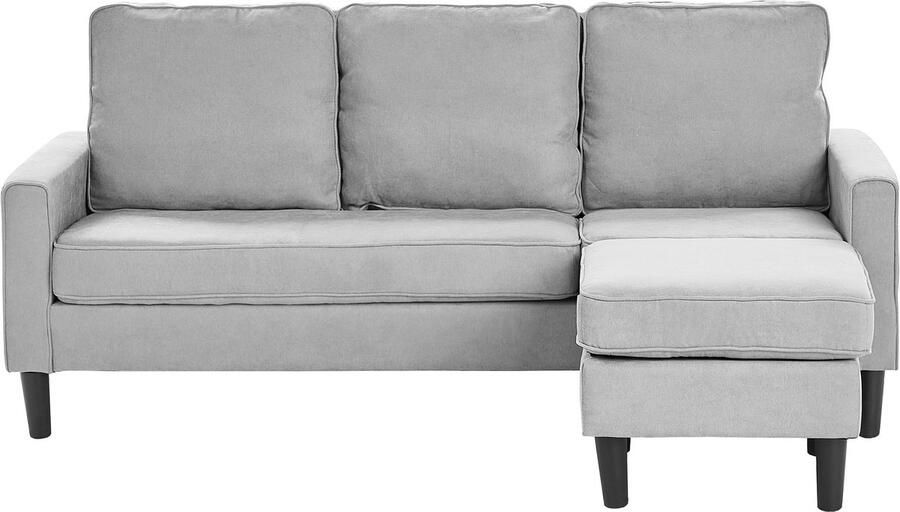 Beliani AVESTA Driezitsbank Lichtgrijs Universeel Polyester