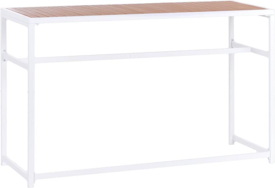 Beliani Tuin eettafel AVETRANA 150 cm 50 cm Bruin wit