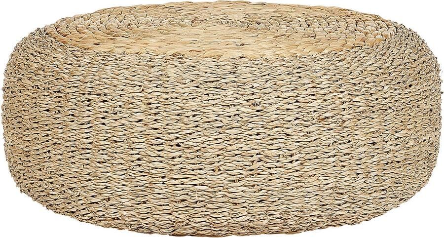 Beliani BACKAN Poef Natuurlijk 50 cm Waterhyacint