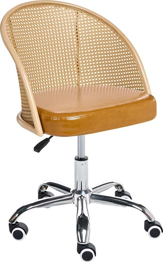 Beliani BALTIMORE Bureaustoel Bruin Kunstleer