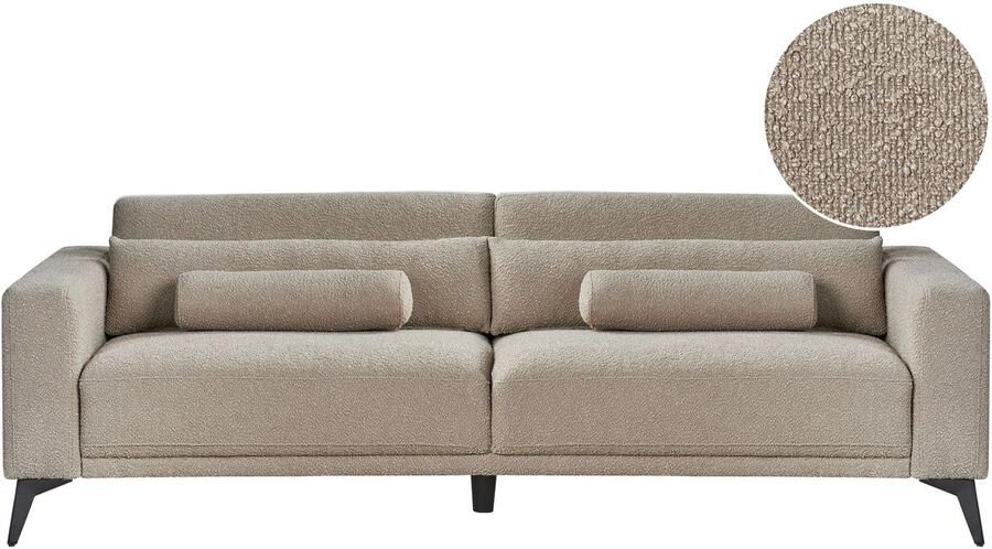 Beliani Bank ANGE Bouclé Taupe 3-zitter