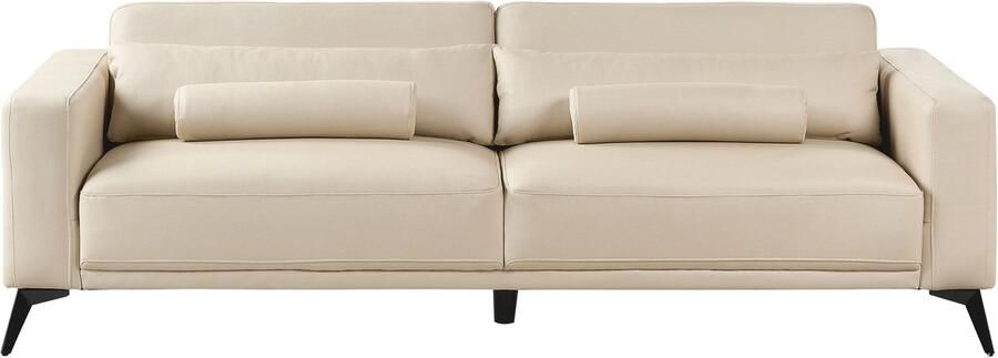 Beliani Bank ANGE Kunstleer Lichtbeige 3-zitter