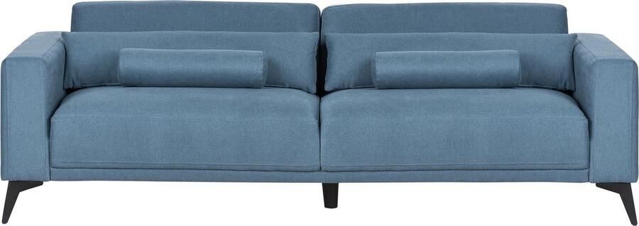 Beliani ANGE Driezitsbank-Blauw-Polyester