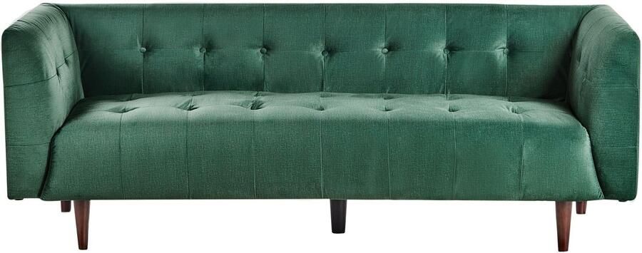 Beliani BYSKE Driezitsbank Groen Polyester