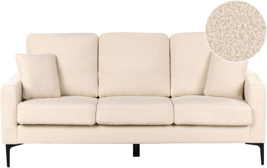 Beliani Bank GAVLE Bouclé Beige 3-zitter