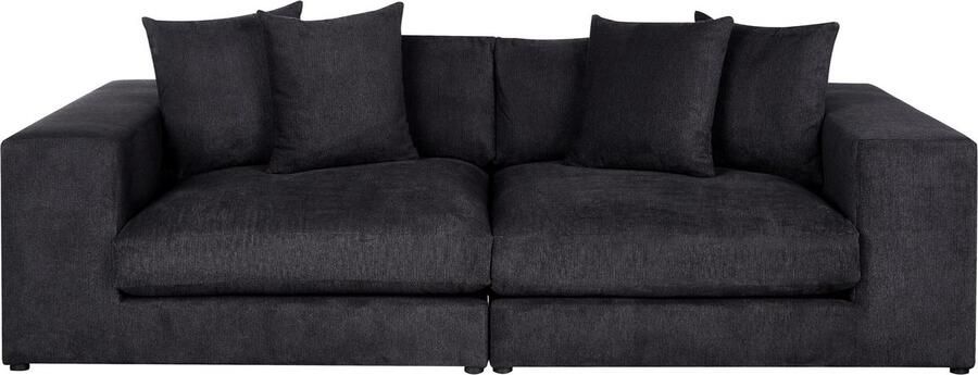 Beliani GLORVIKA II Driezitsbank Zwart Polyester