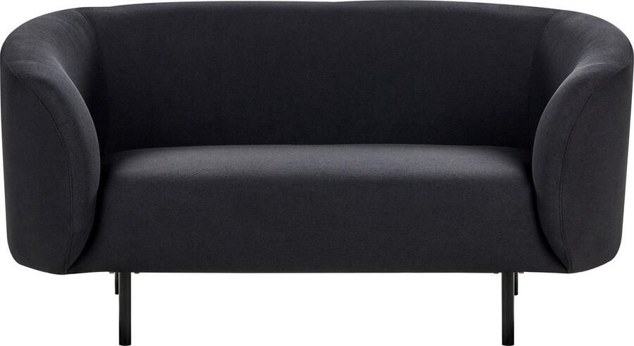 Beliani LOEN Tweezitsbank Zwart Polyester