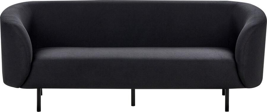 Beliani LOEN Driezitsbank Zwart Polyester