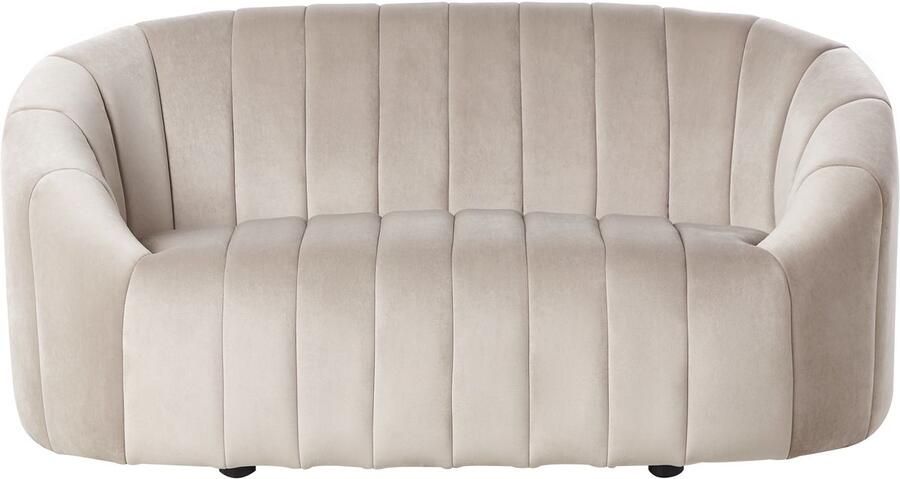 Beliani Bank MALUNG Fluweel Beige 2-zitter