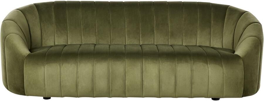 Beliani Bank MALUNG Fluweel Donkergroen 3-zitter