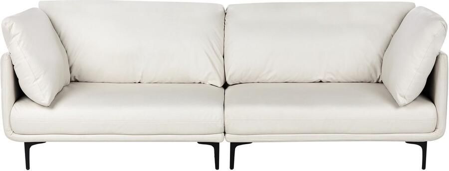 Beliani REVSNES Driezitsbank Gebroken wit Veganistisch eco-leer