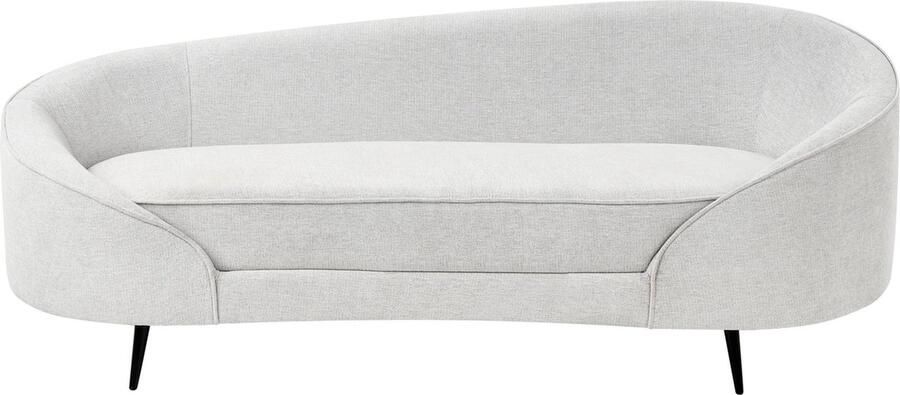 Beliani SAVAR Driezitsbank Gebroken wit Polyester