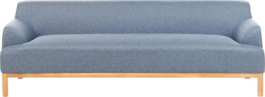 Beliani SOSJO Driezitsbank Blauw Polyester