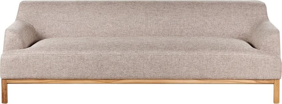 Beliani SOSJO Driezitsbank Lichtbruin Polyester