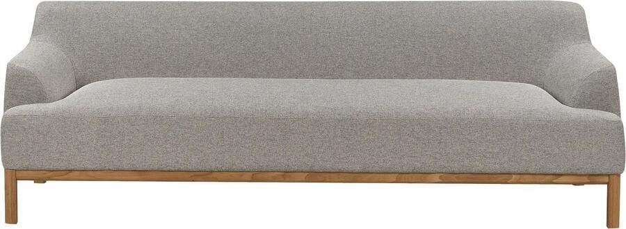 Beliani Bank SOSJO Stof Lichtgrijs 3-zitter