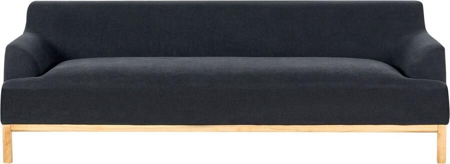 Beliani SOSJO Driezitsbank Zwart Polyester