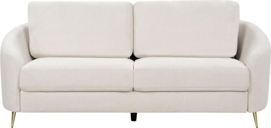 Beliani TROSA Driezitsbank Lichtbeige Polyester