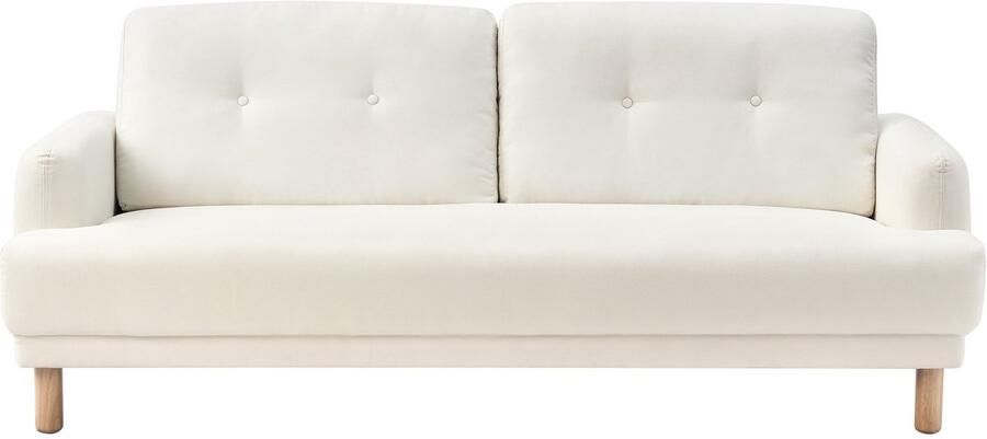 Beliani TUVE Driezitsbank Gebroken wit Polyester