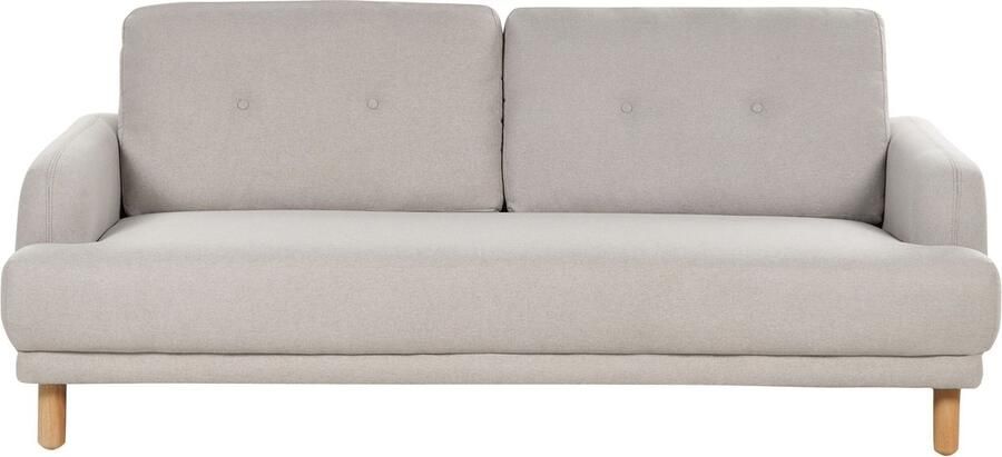 Beliani TUVE Driezitsbank Taupe Polyester