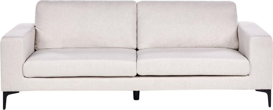 Beliani VADSTENA Driezitsbank Lichtbeige Polyester