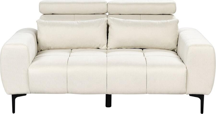 Beliani Bank VEGAMO Stof Lichtbeige 2-zitter