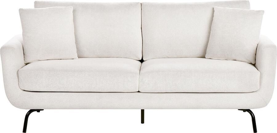 Beliani VESALA Driezitsbank Gebroken wit Polyester