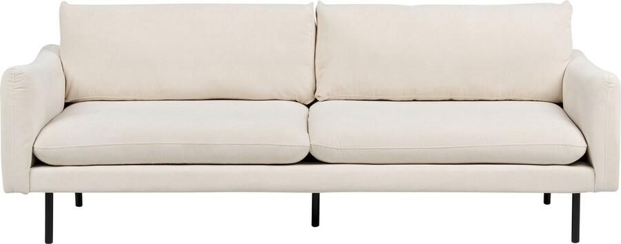 Beliani VINTERBRO Driezitsbank Lichtbeige Polyester