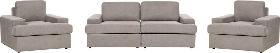 Beliani ALLA Bankenset 5-zits Taupe Polyester