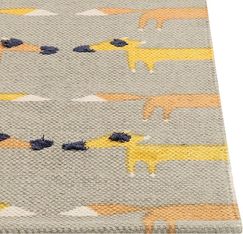 Beliani Vloerkleed katoen grijs 80 x 150 cm BANKGO