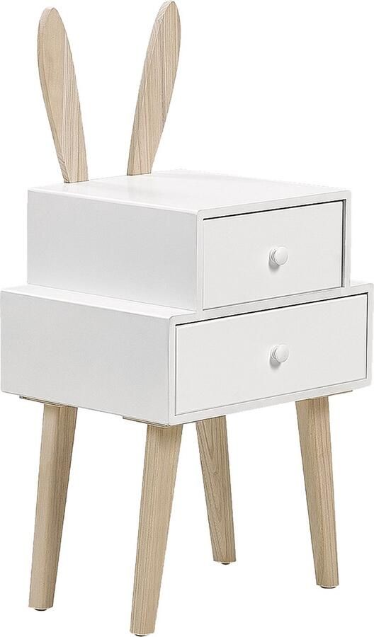 Beliani BANKS Nachtkastje Licht hout MDF