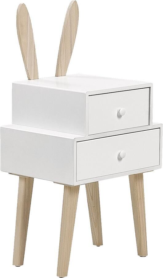 Beliani BANKS Nachtkastje Licht hout MDF - Foto 1