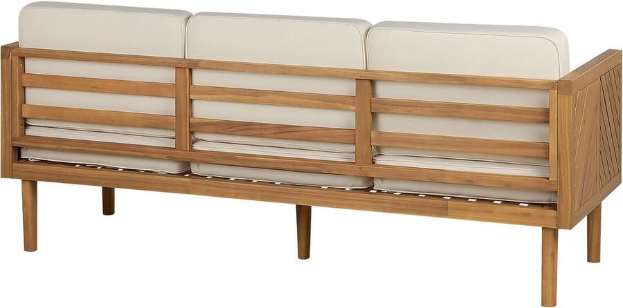 Beliani BARATTI Driezitsbank lichte houtkleur Acaciahout