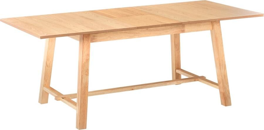 Beliani Eettafel uitschuifbaar BARNES Licht essenhout 160 200 cm 90 cm