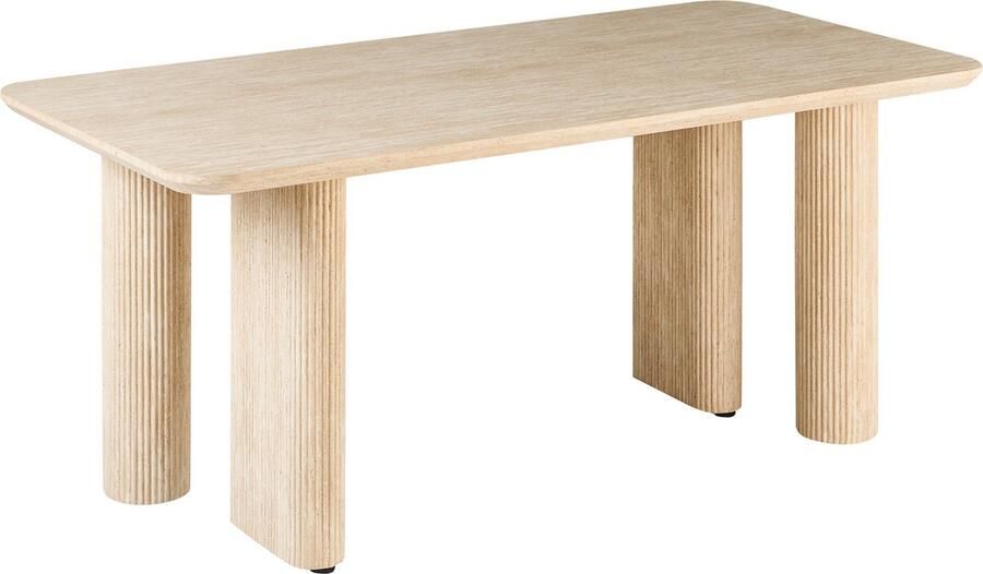 Beliani BARROY Eettafel Lichtbruin 180 x 90 cm MDF