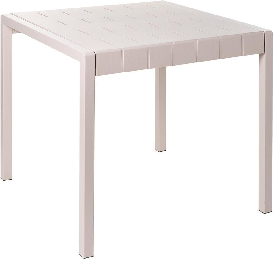 Beliani BARTICA Tuintafel Beige 81 x 84 cm Synthetisch materiaal