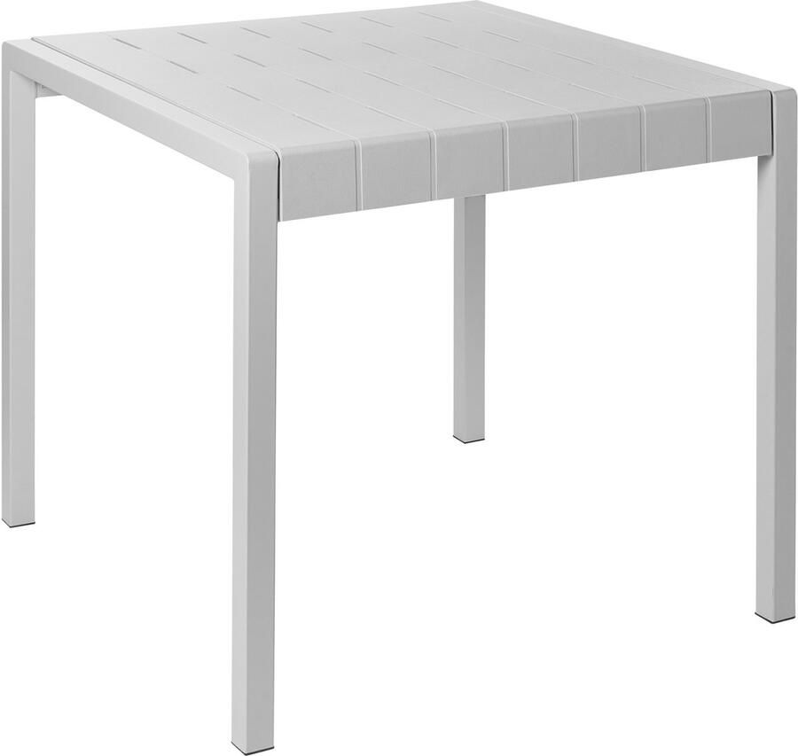 Beliani BARTICA Tuintafel Grijs 81 x 84 cm Synthetisch materiaal