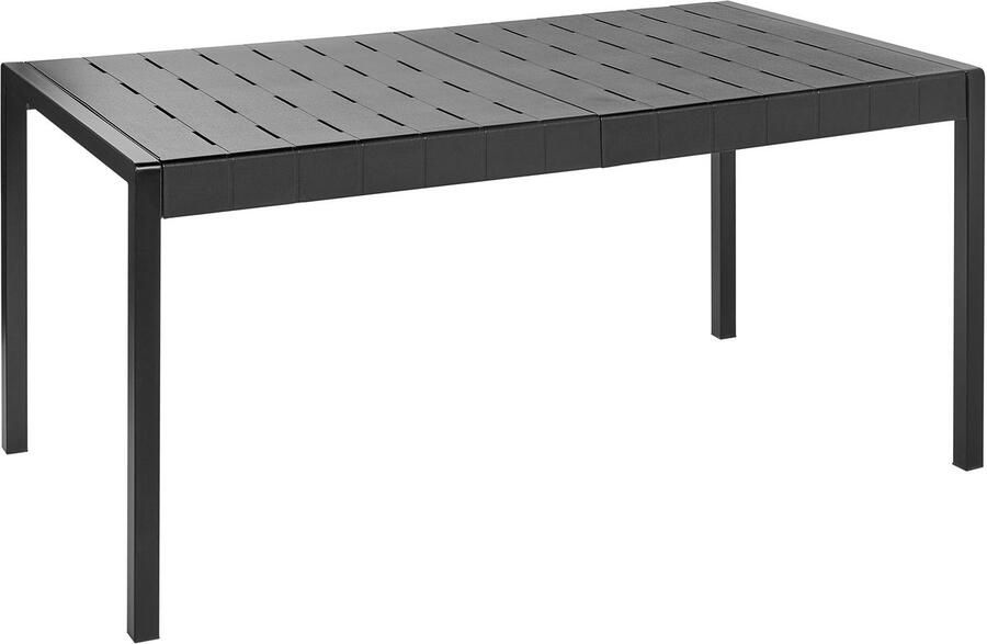 Beliani BARTICA Tuintafel zwart 154 x 84 cm Synthetisch materiaal