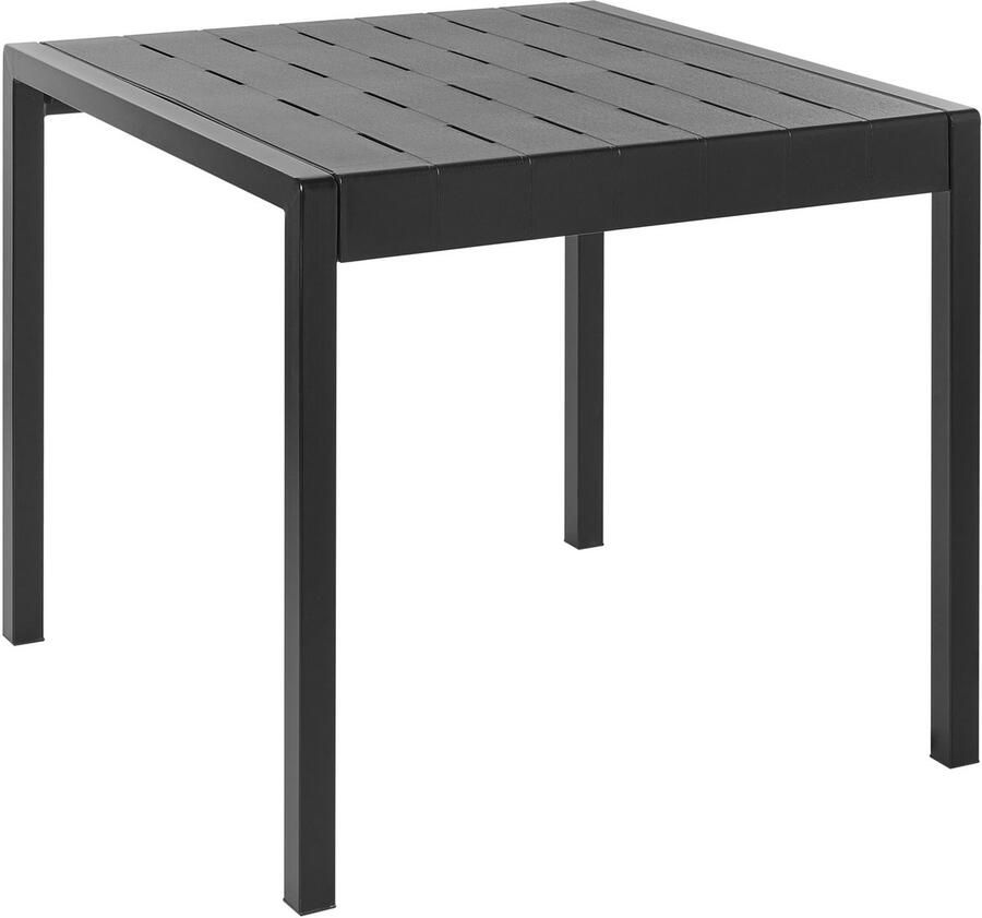 Beliani BARTICA Tuintafel Zwart 81 x 84 cm Synthetisch materiaal