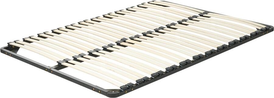 Beliani BASIC Lattenbodem Lichtgrijs 140 x 200 cm Staal - Foto 2