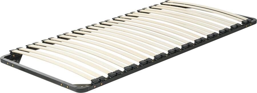 Beliani BASIC Lattenbodem Zwart 90 x 200 cm Staal