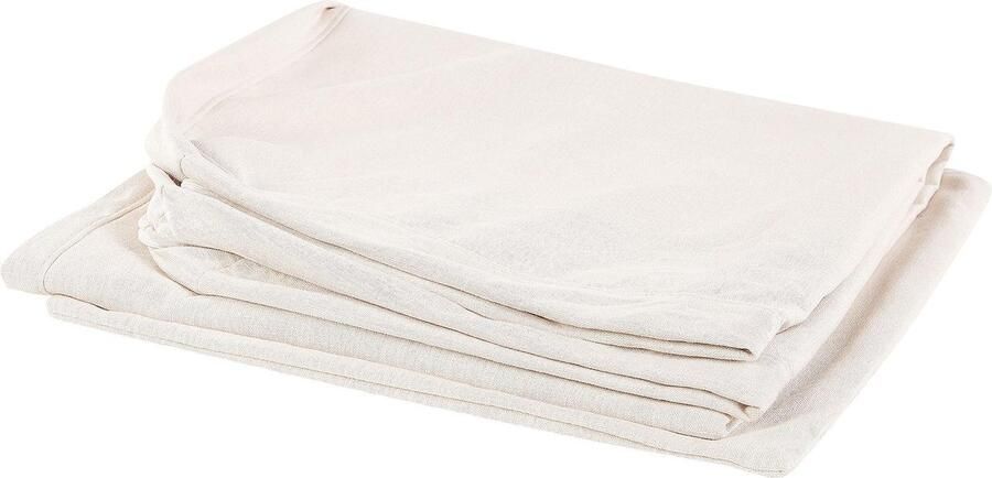 Beliani GILJA bezug Hoes voor bank Lichtbeige 212 cm Polyester