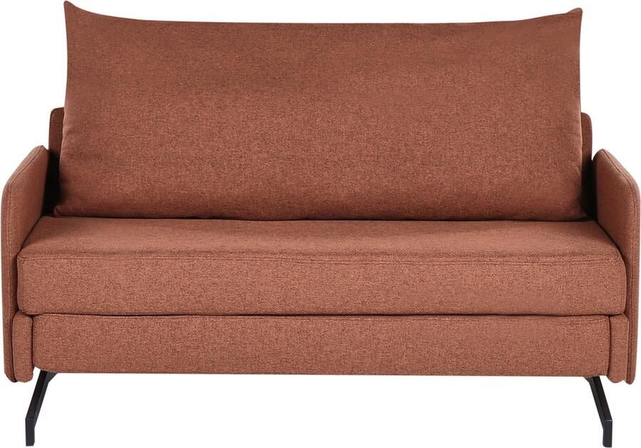 Beliani Slaapbank BELFAST Stof Rood 2-zitter
