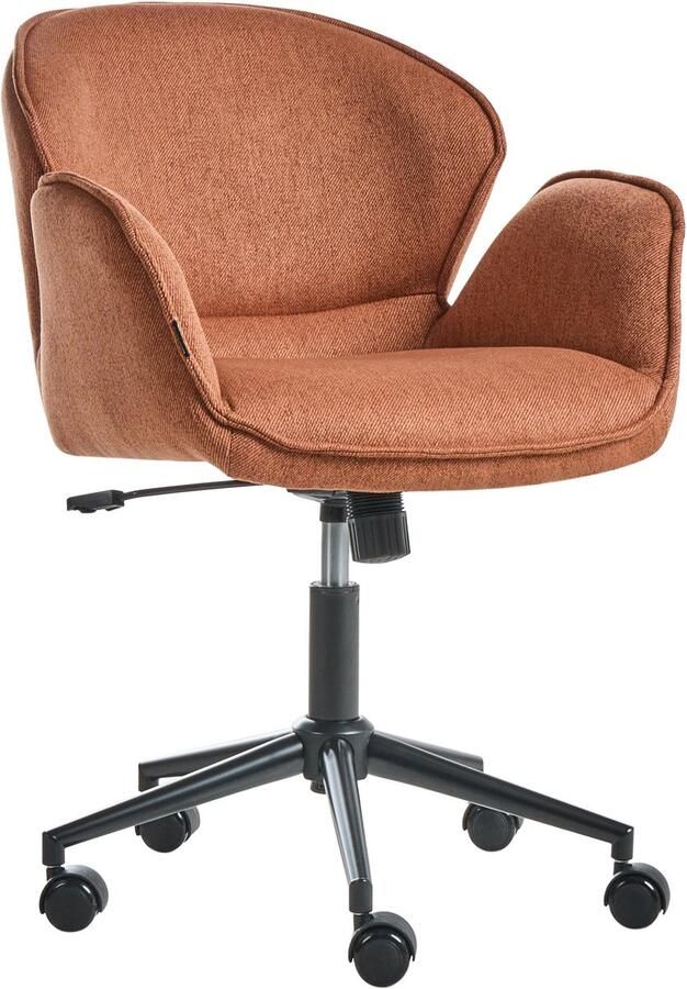 Beliani BELMAR Bureaustoel Oranje Polyester