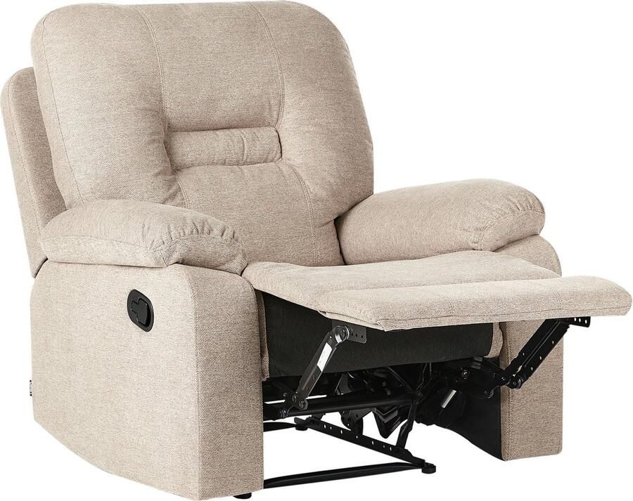 Beliani BERGEN Fauteuil handmatig verstelbaar Beige Polyester