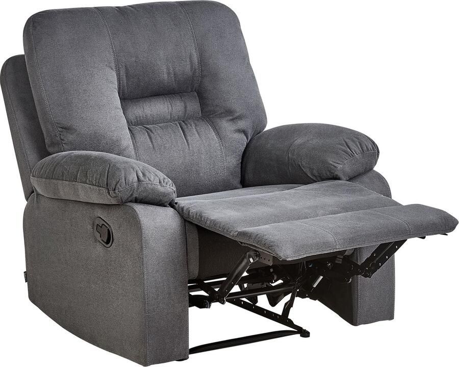 Beliani -BERGEN II -Fauteuil handmatig verstelbaar-Grijs-Polyester