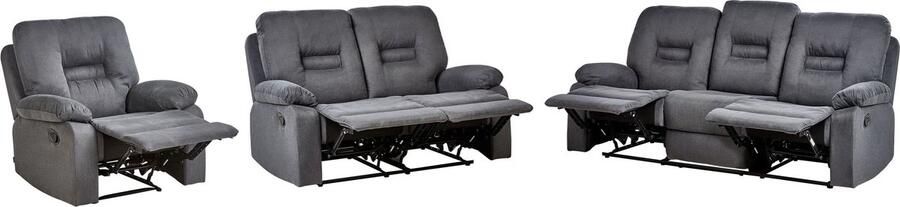 Beliani BERGEN II Woonkamerset Grijs Polyester