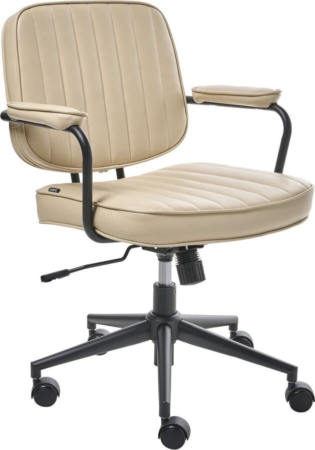 Beliani BERNE Bureaustoel Beige Kunstleer