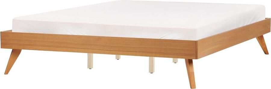 Beliani BERRIC Tweepersoonsbed Lichthout 180 x 200 cm MDF