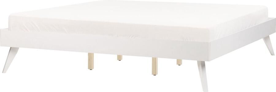Beliani Bed zonder hoofdbord BERRIC 180 x 200 cm Wit