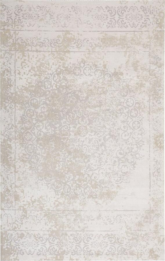 Beliani BEYKOZ Laagpolig vloerkleed Beige 140 x 200 cm Katoen - Foto 2